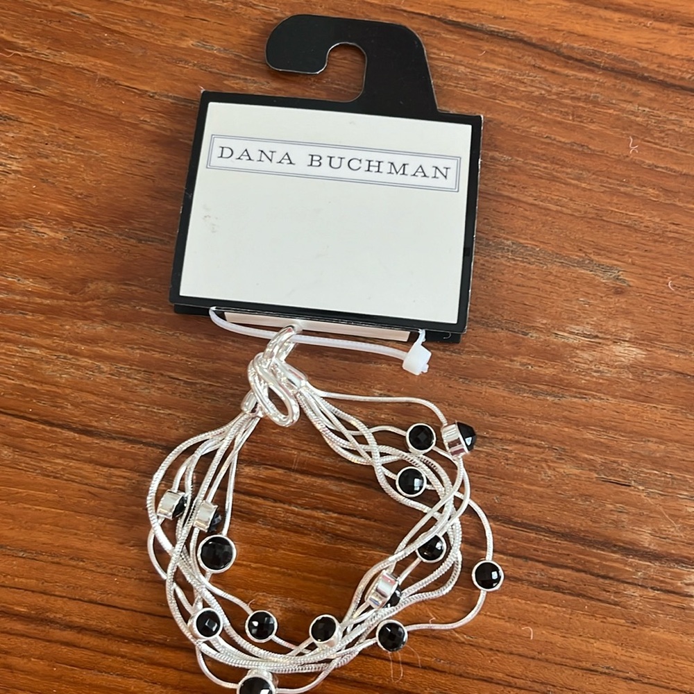New with tags silver and black bracelet